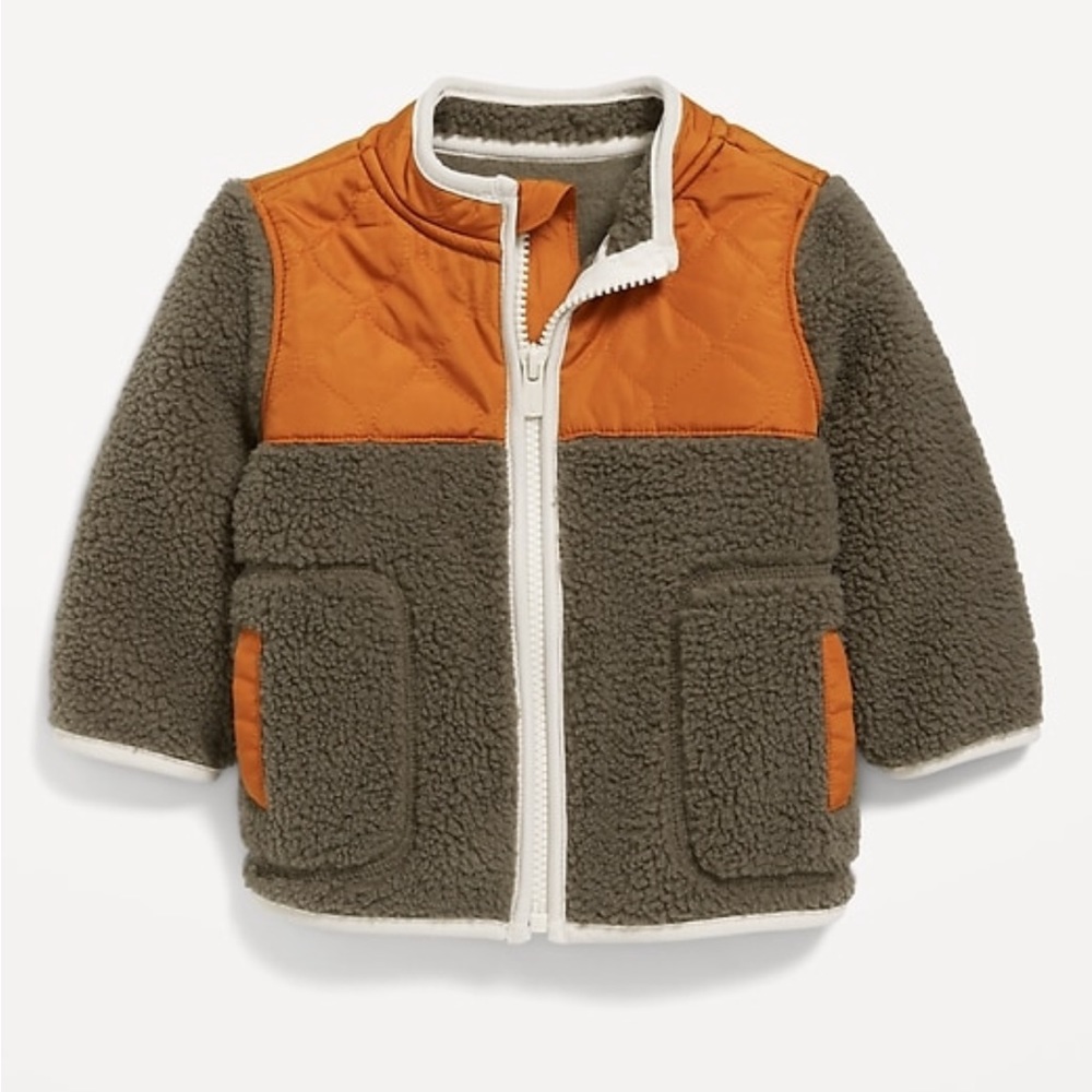 Old Navy unisex sherpa jacket 0-3 months